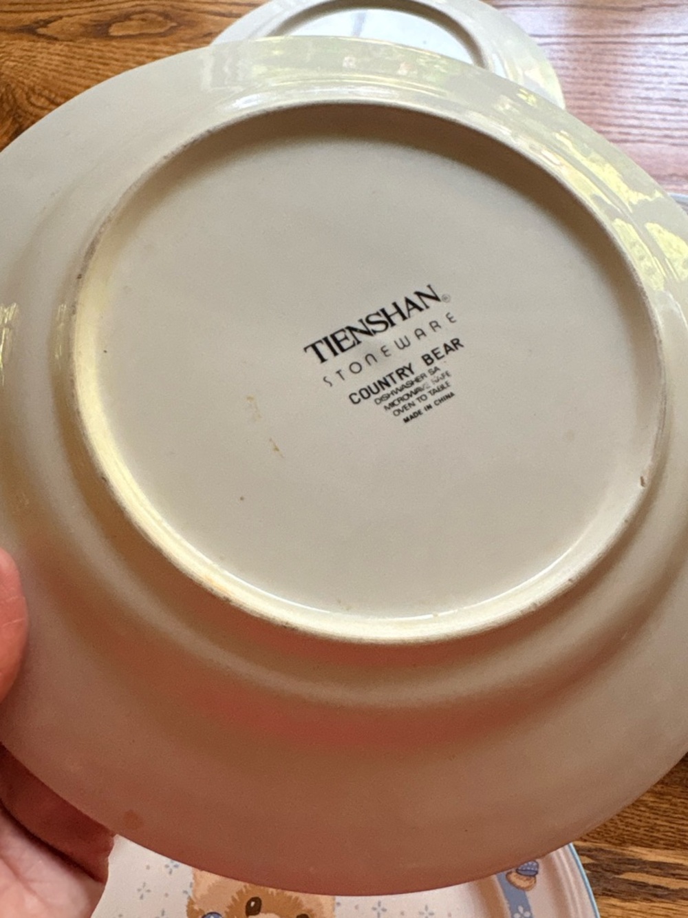 Vintage TIENSHAN Stoneware “Country Bear” Dinner Plates - Set of 4- ~10.5 inches - Picture 14 of 15